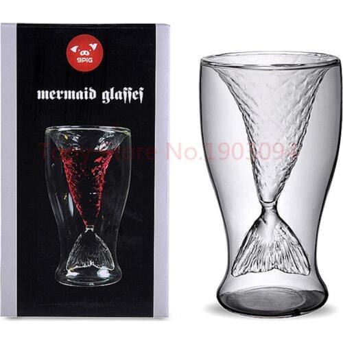 25pcs Free shipping Amazing sea-maid cup mermaid glass wine/beer glass