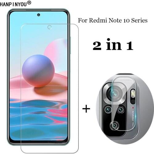2-in-1 For Xiaomi Redmi Note 10 10s Pro Max Camera Lens Protection Film + Front Tempered Glass Screen Protector