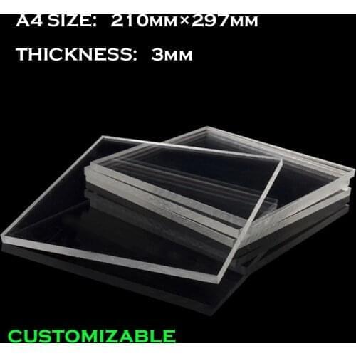 1-10mm thickness 297x210mm A4 acrylic board Clear Transparent Extruded Plexiglass Sheet organic polymethyl methacrylate