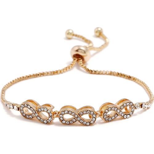 ANOMOKAY 2019 HOT 8 Letter Geometric Fashion Adjustable Bracelet for Women Fashion Jewelry Birthday Gift Femme Bracelet Jewelry