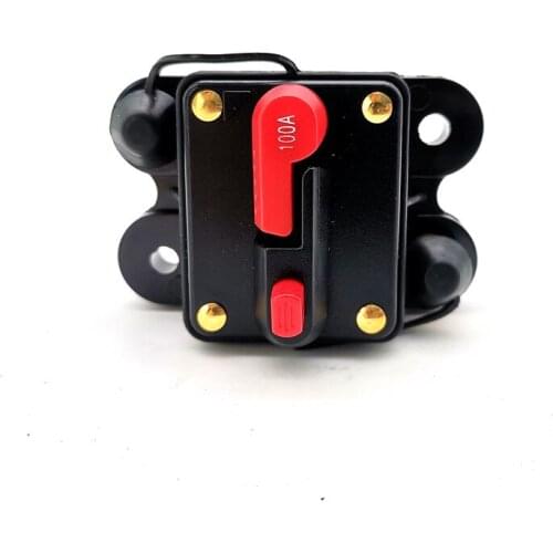 100 Amp Manual Reset Circuit Breaker Water Resistant 12v/24v Car Auto Boat Audio Fuse Holder