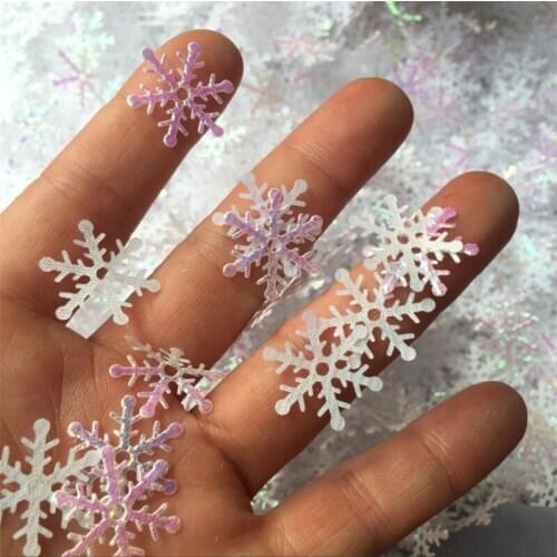 2cm 3cm Christmas Sequin Snowflake Glitter Decoration Wedding Party Shimmer Throwing Confetti Accessories