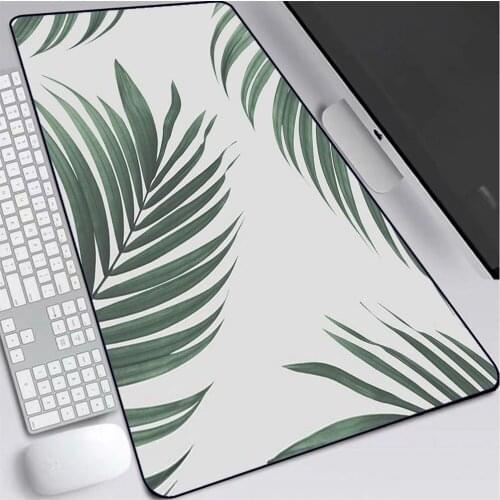 Nordic Style 90x40cm Large Mouse Pad Notebook PC Gamer Big Banana Leaf Mouse Pad Non-slip Natural Rubber with Seaming Desk Mat