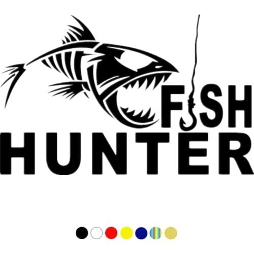 CS-1793# reflective car sticker fish hunter waterproof vinyl decal for auto car stickers styling removable car decoration