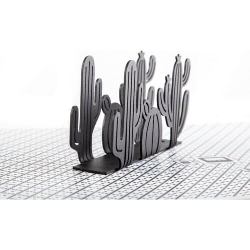 Paper Towel Napkin Holder Stand Metal Black for Home Kitchen Tables Paper Towel Rack Cactus Figure Bathroom Countertop Accessory