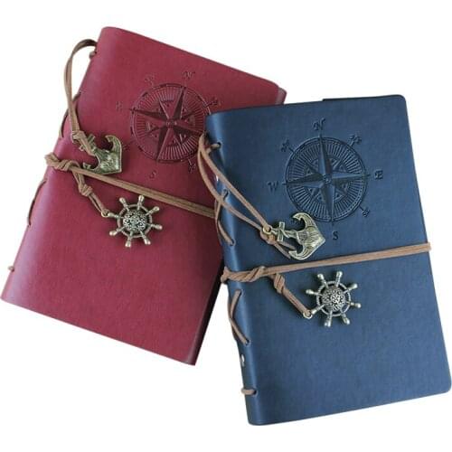 Travel Retro notebook pirate ship leather A6 loose-leaf notebook Planners