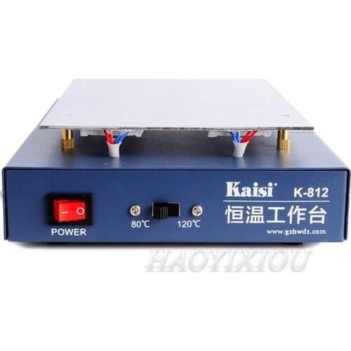 K-812 Kaisi 7 inch Thermostat Heating Plate LCD Screen Open Separator Desoldering Station For iPhone Samsung Phone Repair