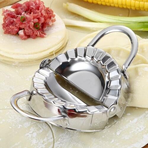 Stainless Steel Dumpling Maker Wraper Dough Cutter Pie Ravioli Dumpling Mould Stuffed Meat Spoon Kitchen Chinese Jiaozi Maker