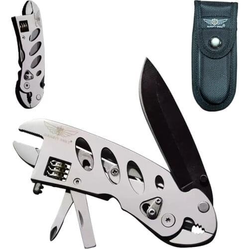 ALMIGHTY EAGLE Multifunction pliers portable tools outdoor Knife Scissors wrench Screwdriver bottle openner Camping and Hiking