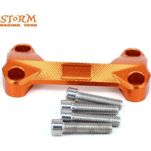 Motorcycle Aluminum CNC Orange Risers Mount Handlebar Clamps For KTM DUKE 125 200 390 Drit Bike Motor Bike OFF Road Motocross