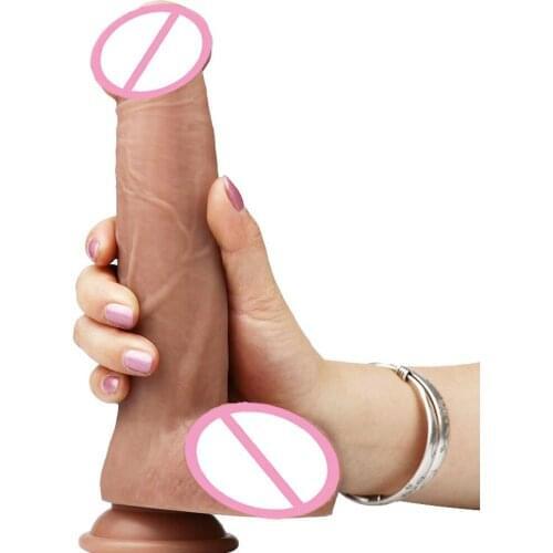 Skin Feeling Realistic Penis Soft Sexy Dildo Female Masturbator Liquid Silicone Powerful Suction Cup Dildos for Women Big Dick