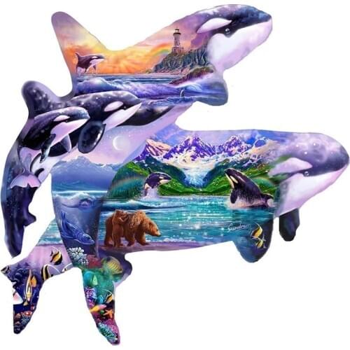 ARMYQZ 5D Diy Square Round Drill Diamond Painting Killer Whale Cross Stitch Kit Embroidery Pattern Rhinestone Wedding Decoration