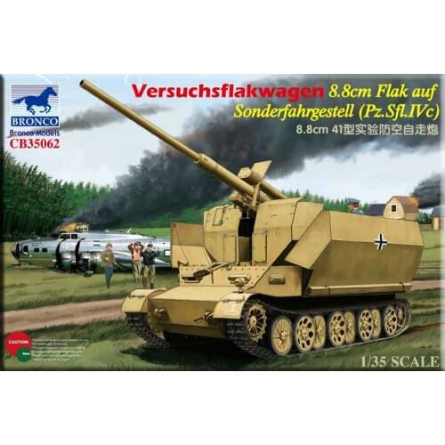 BRONCO CB35062 1/35 8.8cm Flak auf Sonderfahrgestell (Pz.Sfl.IVc) - Scale Model Kit