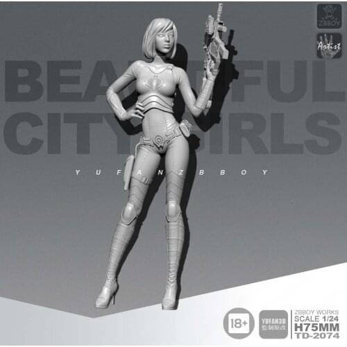 1/24 Resin Figure model Kits Soldier self-assembled TD-2074