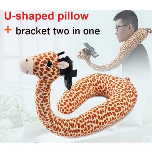 Originality Neck Pillow New Type Multi-function Lazy Mobile Phone Bracket U-pillow Cartoon Pillow Foaming Granules
