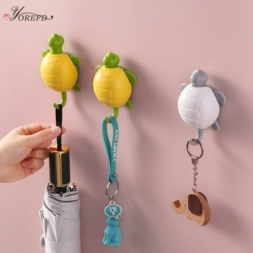OYOREFD Cute Cartoon Tortoise Hook Wall Key Hanger Creative Multi-function Wall Hanger Adhesive Hook Home Decoration Accessories