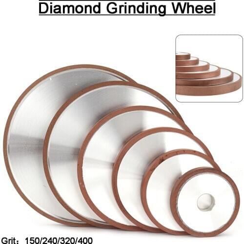 200mm Parallel Diamond Grinding Wheel Resin Bonded Disc Grinder Cutter For Milling Cutter Power Abrasive Milling Tools 150 Grit
