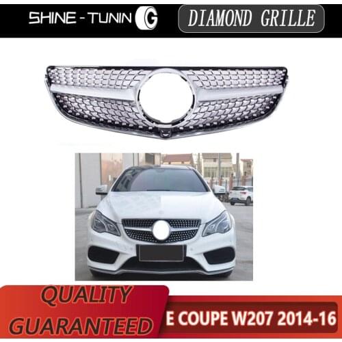 Front Grille Suitable for E class W207 C207 Diamond Grille E200 E300 2014-16 Front grille silver Grille