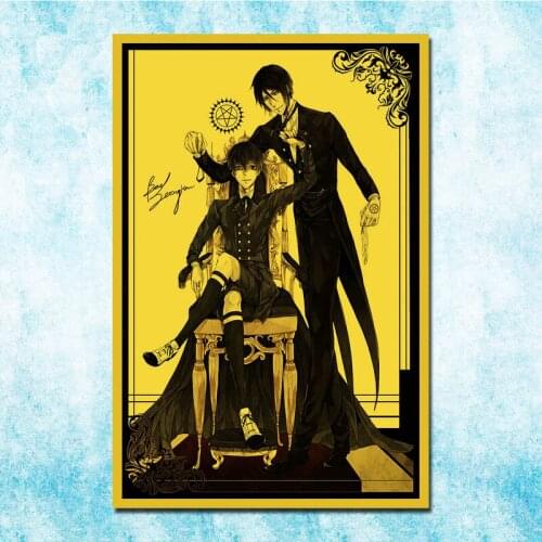 Japanese Anime Black Butler Poster Art Silk Canvas Retro Print For Home Room Decor Wall Stickers-002