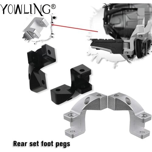 Passenger Footrest Relocation Rear Foot Peg For BMW R1200GS R1250GS ADV R 1200 1250 GS LC Adventure S1000XR Footpeg Lowering Kit
