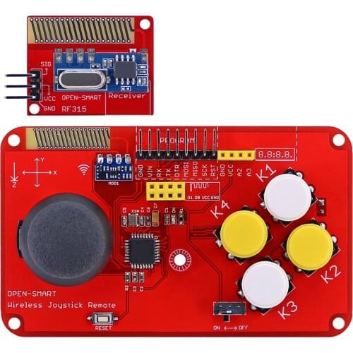 PS2 Joystick Keypad Module RF 315MHz Wireless Game Remote Controller Transceiver Kit for Smart Car / 4-axis Aircraft for Arduino