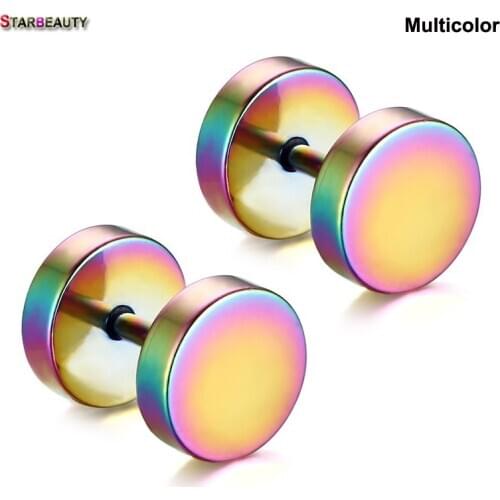 2pcs/lot 16G Black Barbell Stud Earring Piercing Ombligo Fashion Dumbbell Ear Piercing Women Men Body Jewelry