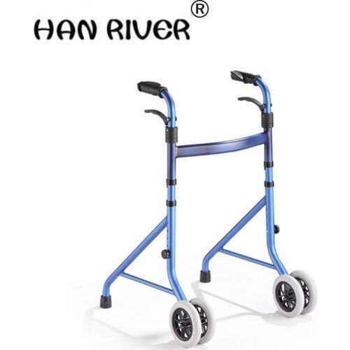 Steady step four feet in line device of portable folding help walking machine belt wheel chair on foot for the disabled