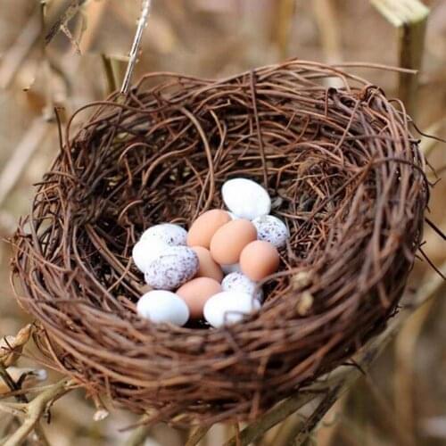 12/10/8/6 cm Vintage Decoration Prop Bird Nest Bird Cage Vine Bird Nest House Home Decoration Craft Photo Prop Ornament Craft