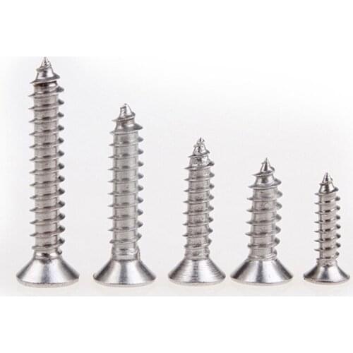 500pcs M3 screw Marine Grade Stainless Steel Countersunk Self Tapping Screws