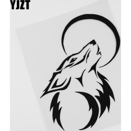 YJZT 12.9CMX15.8CM Car Sticker Wolf Head Wildlife Wilderness Car Truck Vinyl Decal 13C-0077