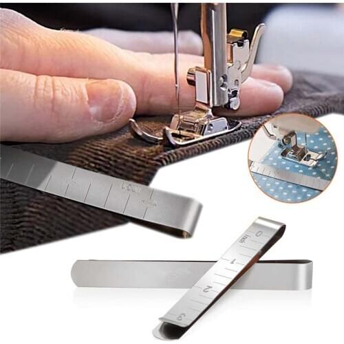 1PC Stainless Steel Sewing Clips Hemming Clips Marking Sewing Accessories 3 inches Measurement Quilting Ruler Supplies 11.5cm