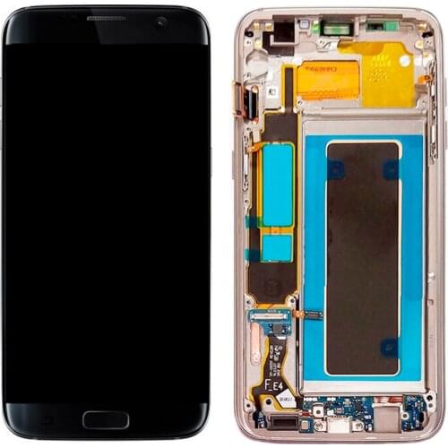 100% Amoled original lcd For Samsung for Galaxy S7 Edge G935F G935 LCD Display with Touch Screen Digitizer bezel frame Assembly
