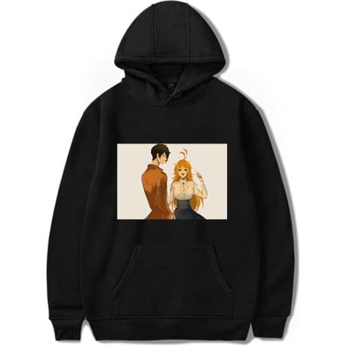 Winter Warm Fashion Promised Neverland Hoodie Unisex leisure Anime Print Long Sleeve Student Hooded Pullovers Loose Sweatshirts