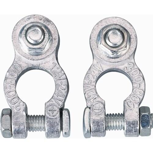 1Sets Car Battery Terminals Wire Cable Clamps Top Post Contact Terminal Positive Negative Zinc Alloy Connectors Cell Accessorie