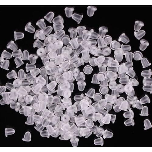 100pcs/lot Plastic Earring Back Diy Jewelry Accessories Plastic Ear Plugging/Blocked Ear Stud Earring Stopper Findings