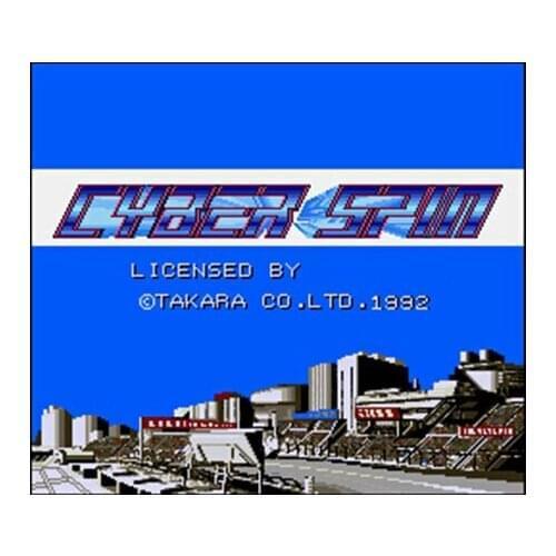 Cyber Spin NTSC Version 16 Bit 46 Pin Big Gray Game Card For USA Game Players