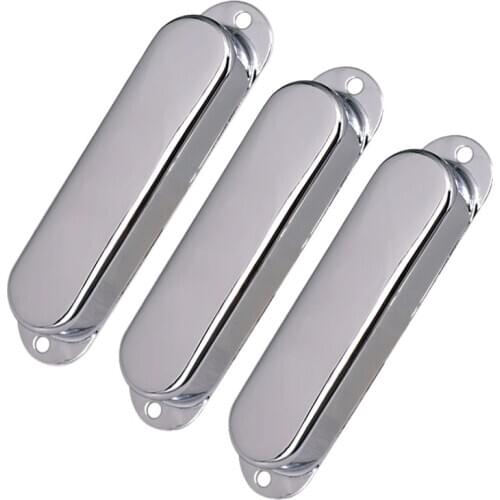 3Pcs Chrome Metal Sealed ST Strat Guitar Pickup Covers 3 Closed Single Coil Pickup Cover for Stratocaster