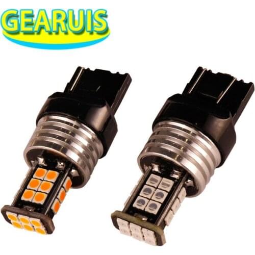 4pcs good quality T20 W21 7440 24 smd 3030 Led W21/5W 7443 0.25A DRL Turn Signal Reverse Stop Light Lamp Bulbs Car LED Light