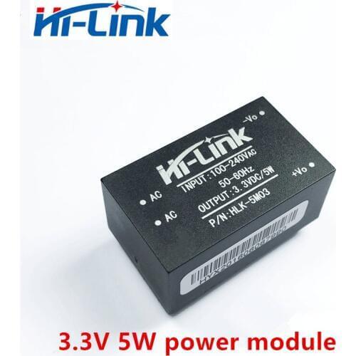 Free shipping 15pcs HLK-5M03 AC 220V to DC 3.3V 5W ultra small power module intelligent household switching mode AC DC converter