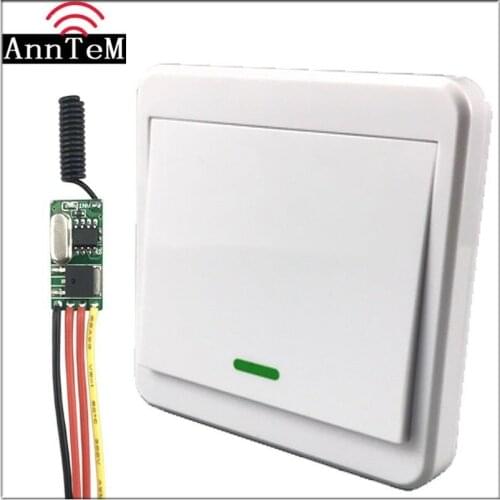 Wireless remote control switch Mini small 433mhz rf transmitter receiver 3.7v 5v 6v 9v 12 Battery power circuit micro Controller