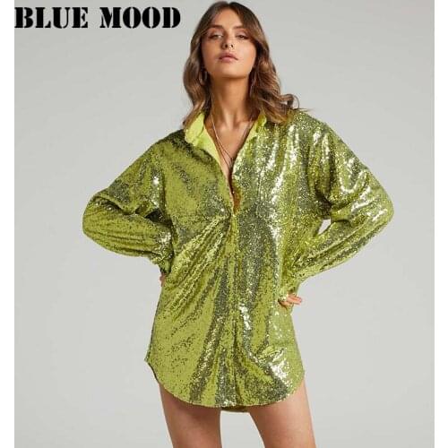 Модные платья-рубашки Blue Mood China At AliExpress