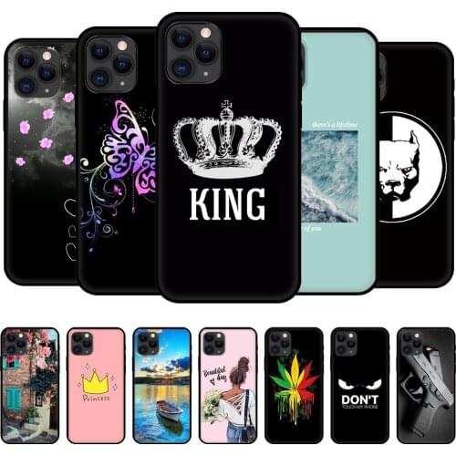 For iphone 11 Case for iphone 11 pro max Cover soft Silicon eleven coque etui 11pro bumper Phone back protective black tpu case