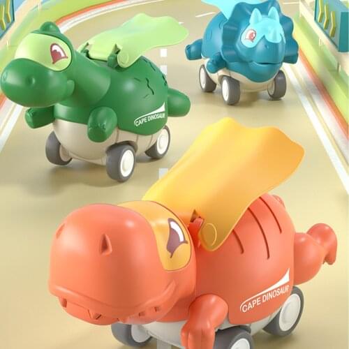 Dinosaur Children Push Toy Car Baby Toy Car Puzzle Non-pull Back Car Inertial Scoote Creative Dinosaur Press Inertial Toy Car