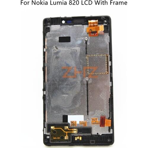 For Nokia Lumia 820 LCD Display Touch Screen with Frame Digitizer Assembly Repair Parts For Nokia Lumia 820 LCD Display
