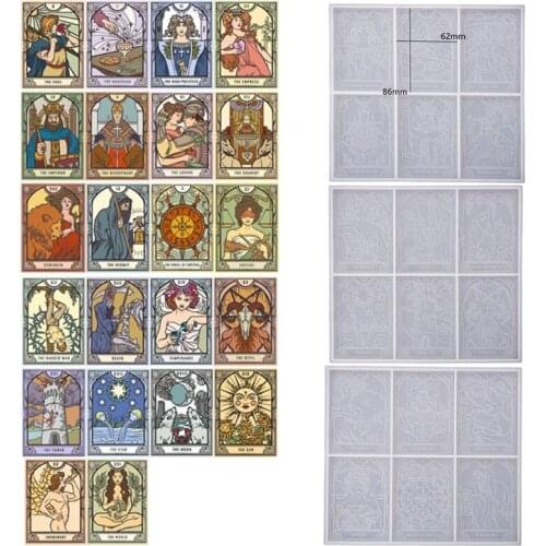 Playing Game Cards Epoxy Resin Mold Divination Cards Silicone Mould DIY Crafts Jewelry Decoration Casting Tools