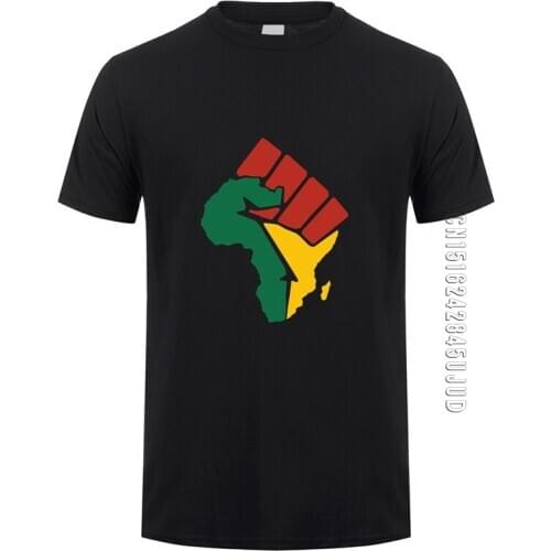 New Africa Map T Shirt Men Summer Cotton O Neck T-shirt Africa Reggae Music Man Tshirt Top