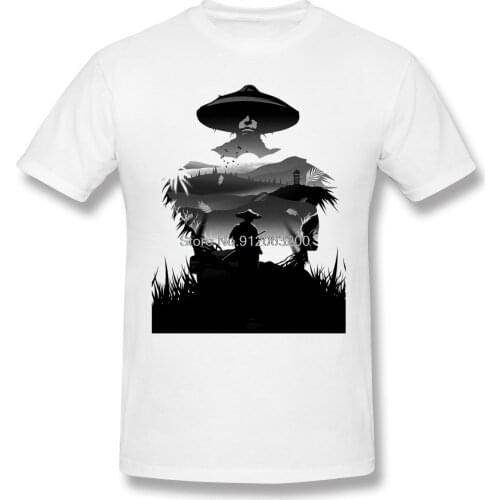 Ninja Retro Strong T-Shirt Men Top Quality Short Summer Sleeve Ghost Of Tsushima Action Adventure Games Casual Loose