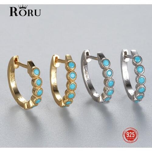 Hot Sale 925 Sterling Silver Earring Gold Color Small Circle Hoop Earrings For Women Birthday Simple Noble Jewelry Gift NO.15