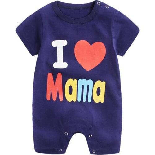 H1051 Summer Good Quality Newborn Infant Baby Boy Girl Character Pattern Clothes Short Sleeve Rompers Outfit Clothing