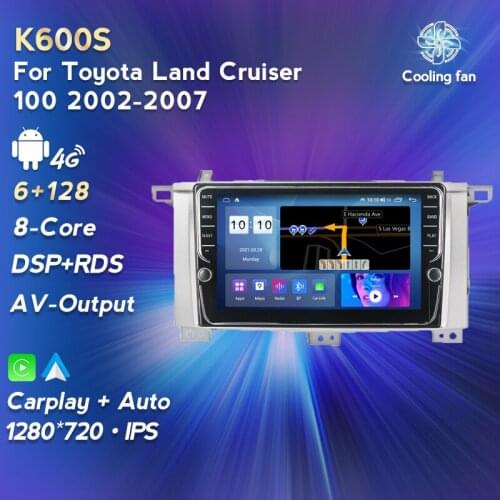 HD 1280X720 Eight Core 4G RAM 64G ROM 4G LTE WIFI For Toyota Land Cruiser 100 2002-2007 Car Radio Multimedia DVD Player no dvd